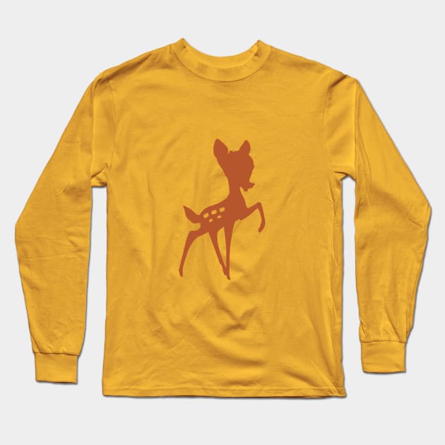 minimalist Bambi Long Sleeve T-Shirt by PWCreate